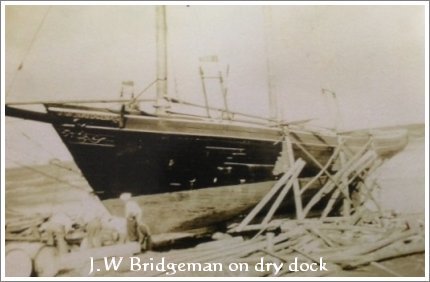 The J.W. Bridgeman on dry dock